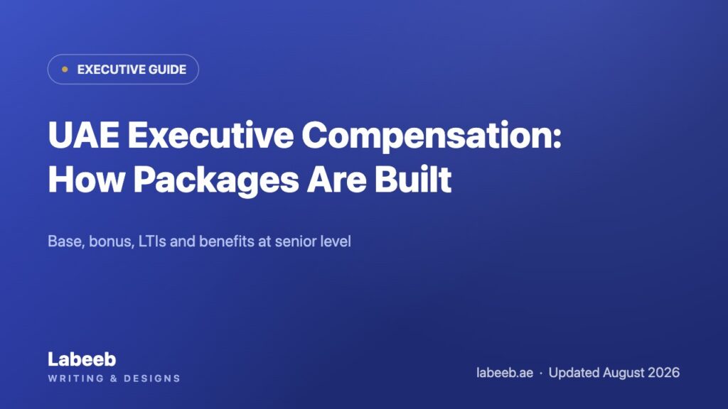 UAE executive compensation 2026: how senior pay packages are structured